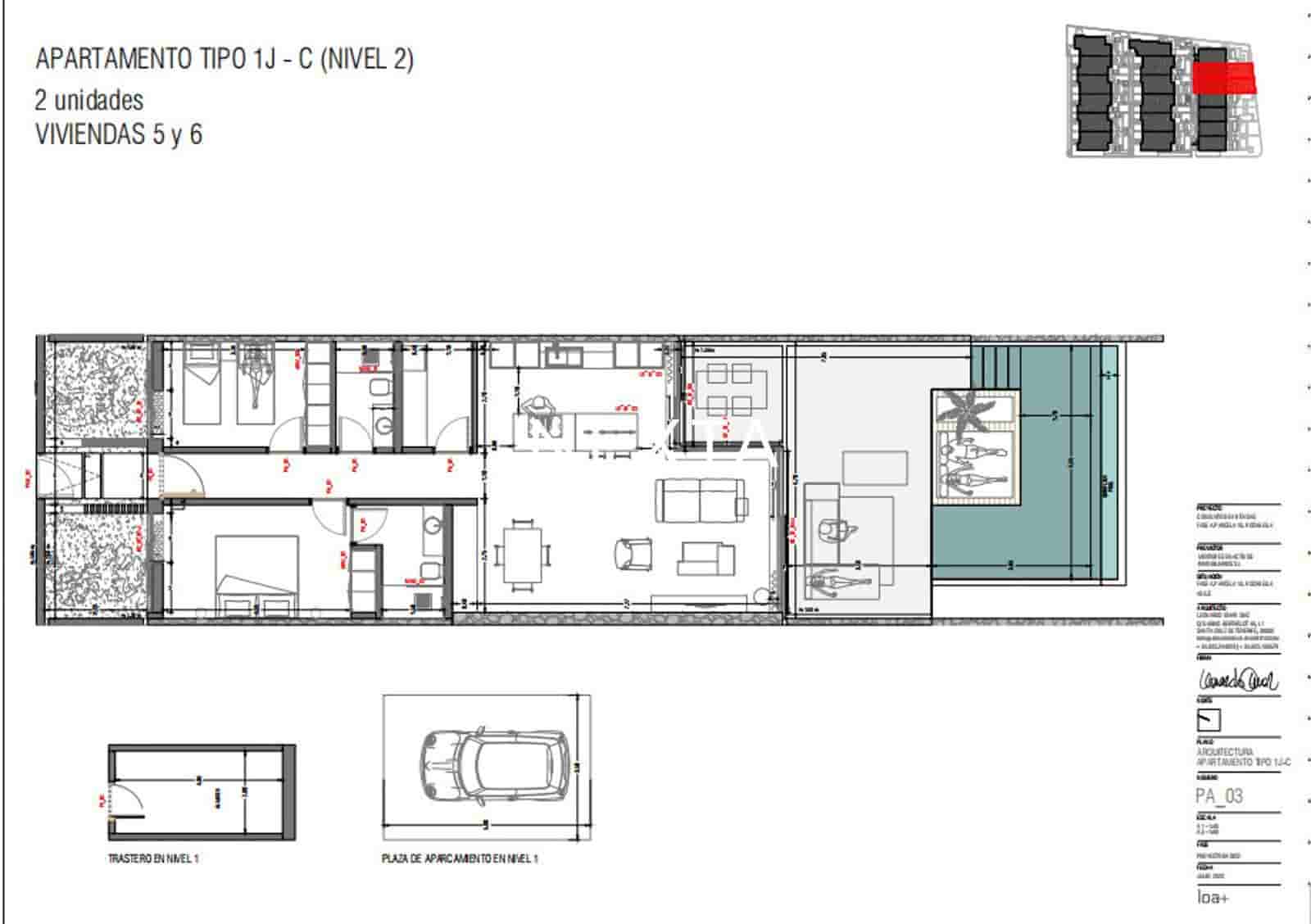 2 bedroom Flat for sale in Callao Salvaje with pool - € 1,060,000 (Ref: 9741434)