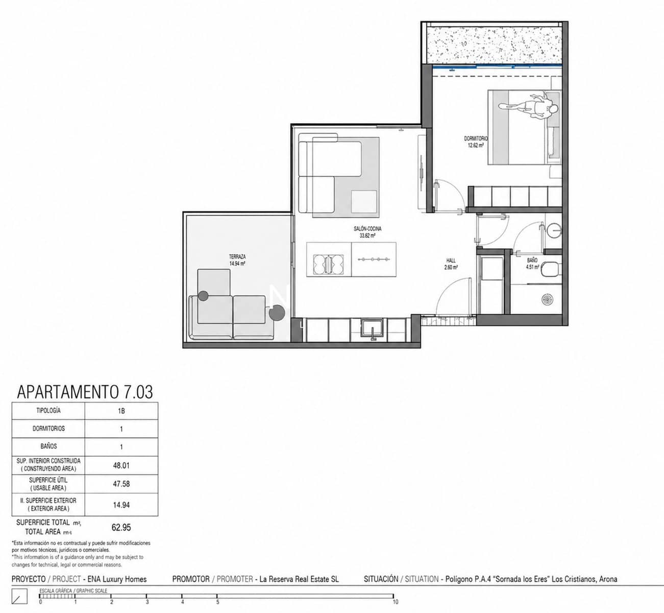 1 slaapkamer Flat te koop in Los Cristianos met zwembad garage - € 486.000 (Ref: 9820909)