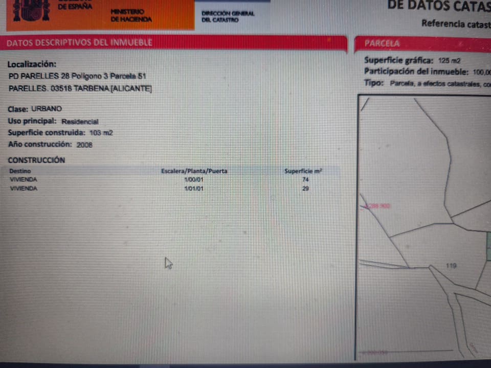 1 makuuhuone Omakotitalo myytävänä paikassa Tarbena - 99 000 € (Ref: 9540915)