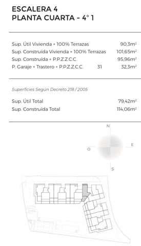 2 Zimmer Penthouse zu verkaufen in El Playazo, Vera mit Pool Garage - 315.000 € (Ref: 9518053)