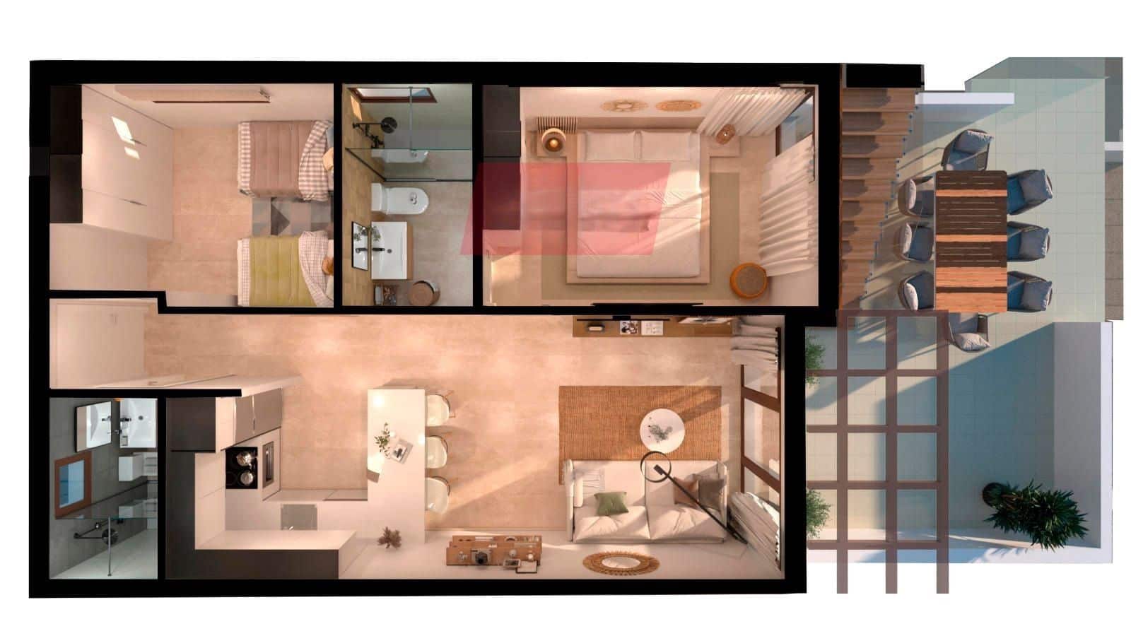Apartamento de 2 habitaciones en Vera en venta con piscina - 255.000 € (Ref: 10024269)