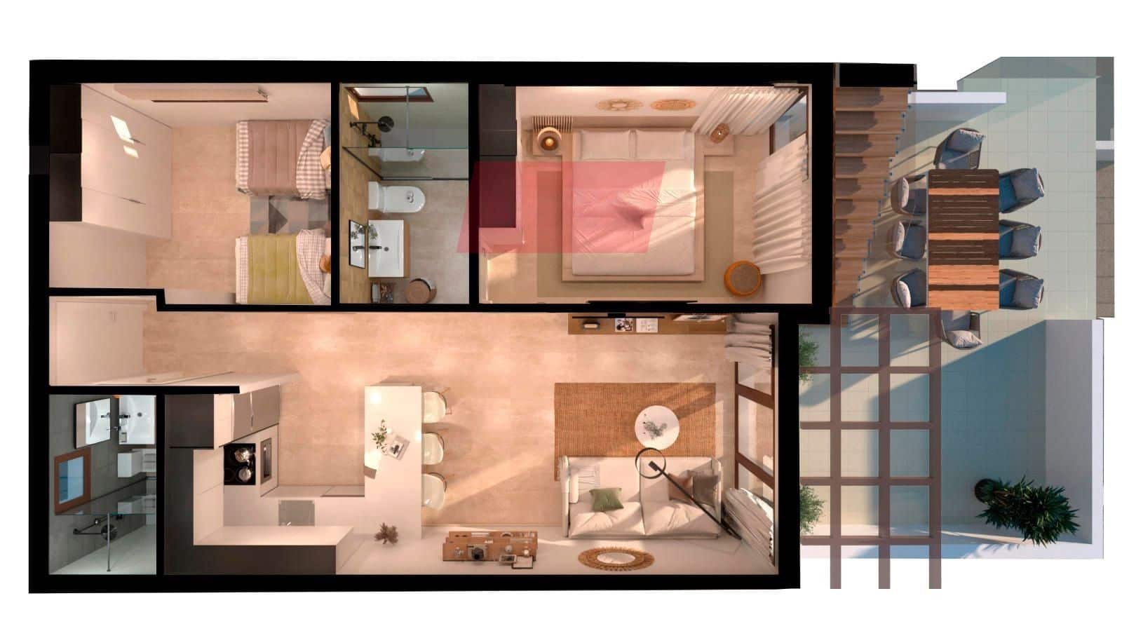 2 chambre Penthouse à vendre à Vera avec piscine - 298 000 € (Ref: 10024270)