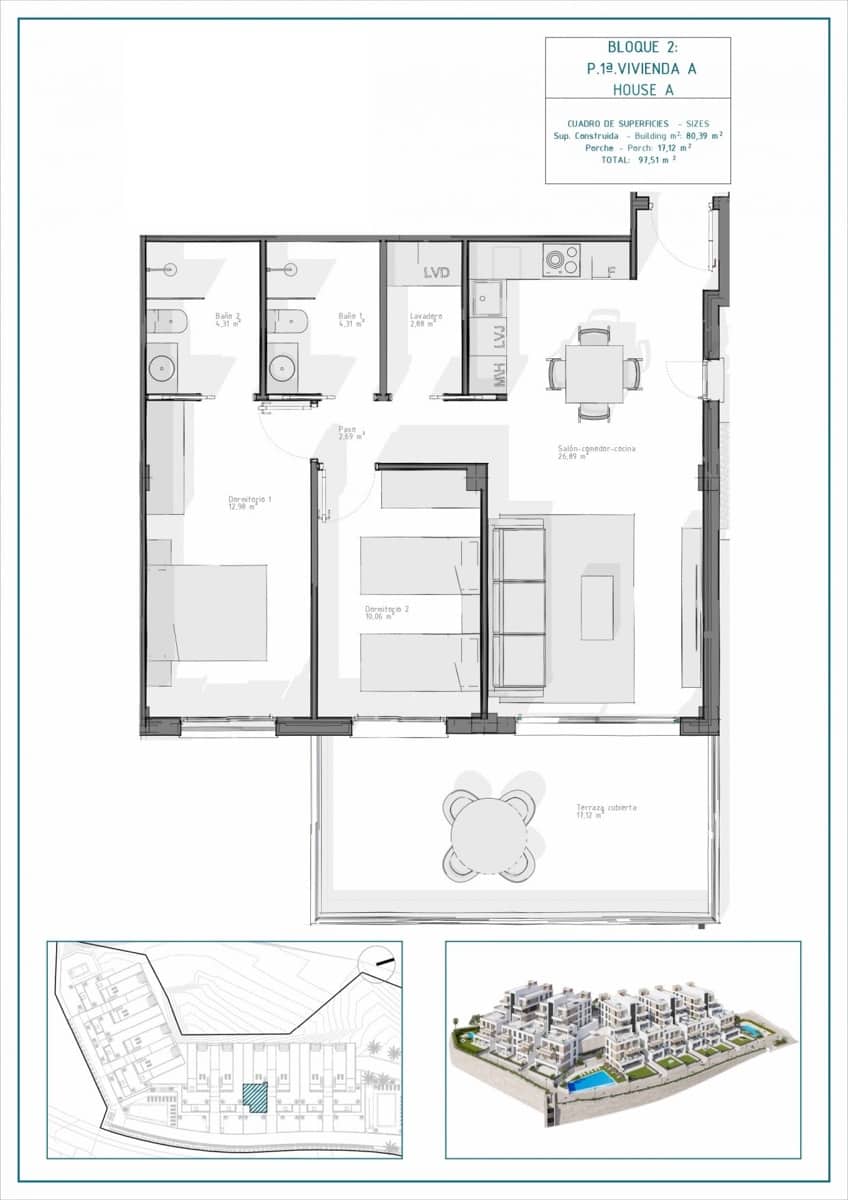 2 bedroom Apartment for sale in Vera with pool garage - € 249,000 (Ref: 10129873)