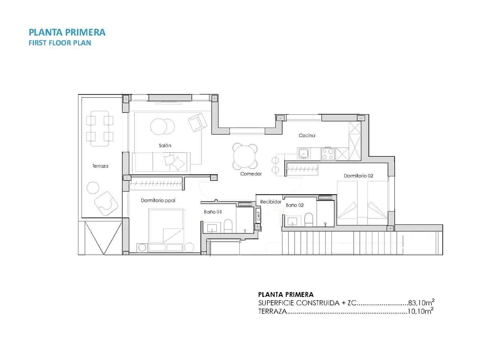 2 Zimmer Apartment zu verkaufen in Los Alcazares mit Pool - 289.900 € (Ref: 9696391)