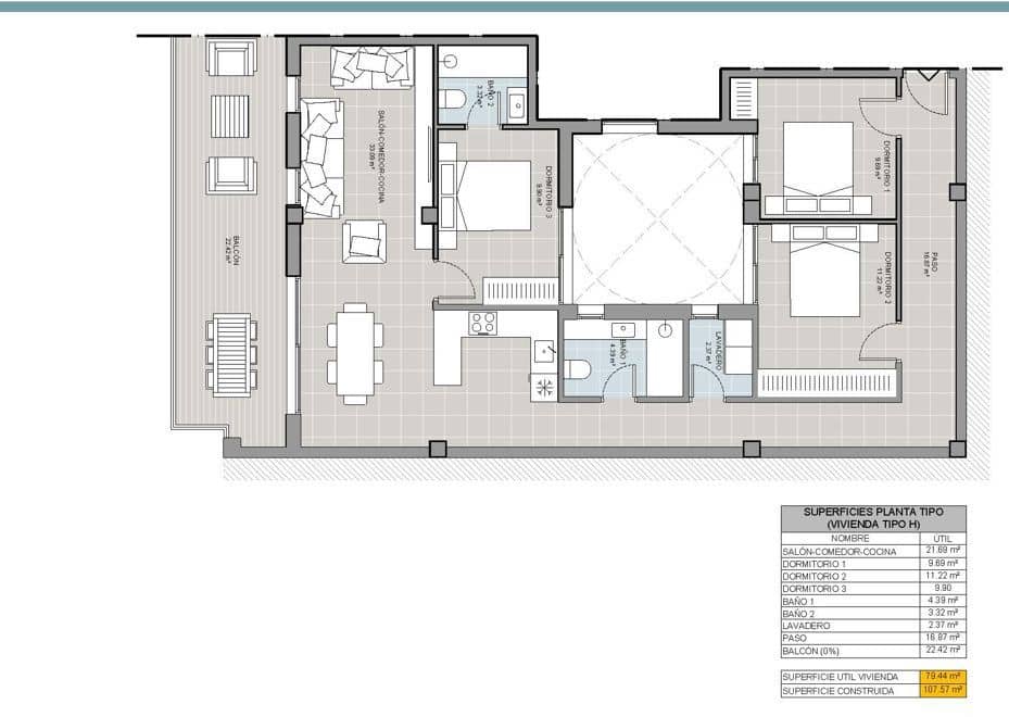 3 camera da letto Attico in vendita in Torrevieja con piscina - 470.000 € (Rif: 9696402)