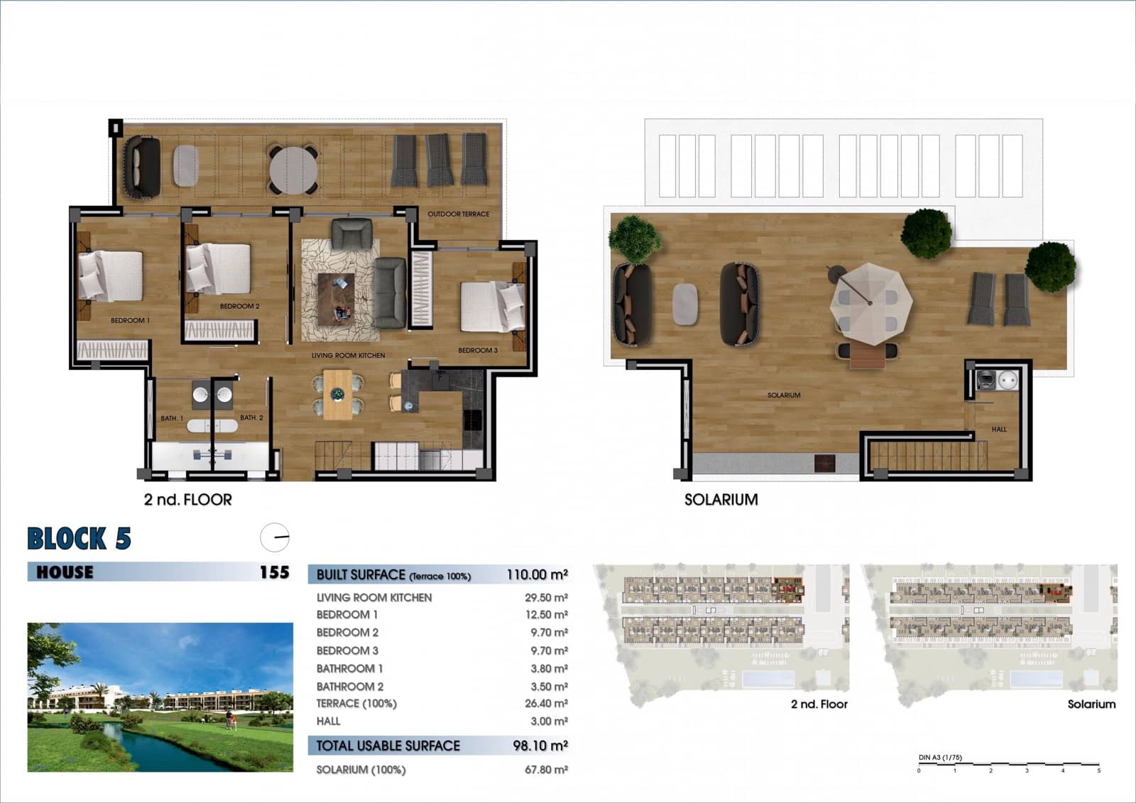 3 soveværelse Penthouse til salg i Los Alcazares med swimmingpool - € 395.000 (Ref: 9696422)
