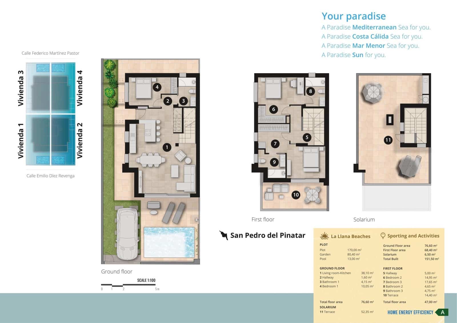 3 makuuhuone Huvila myytävänä paikassa San Pedro del Pinatar - 478 000 € (Ref: 9696595)