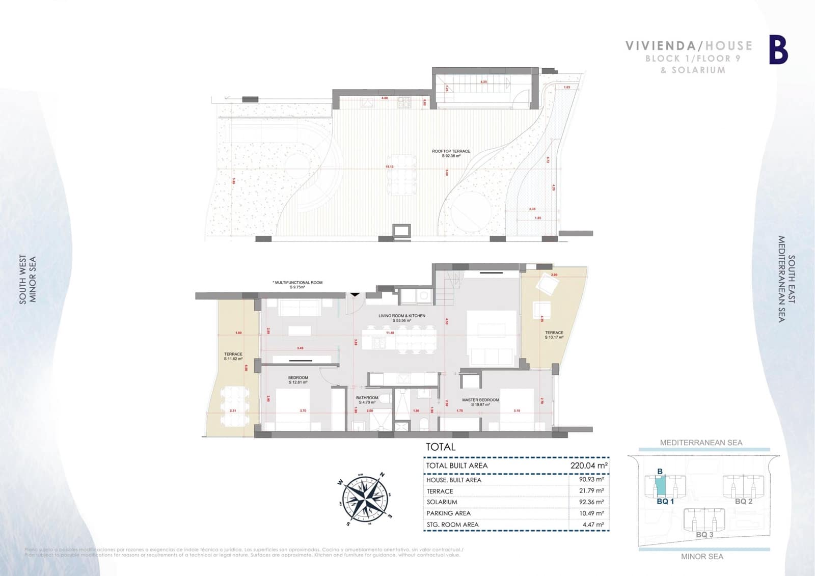 3 slaapkamer Penthouse te koop in La Manga del Mar Menor met zwembad - € 950.000 (Ref: 9696597)