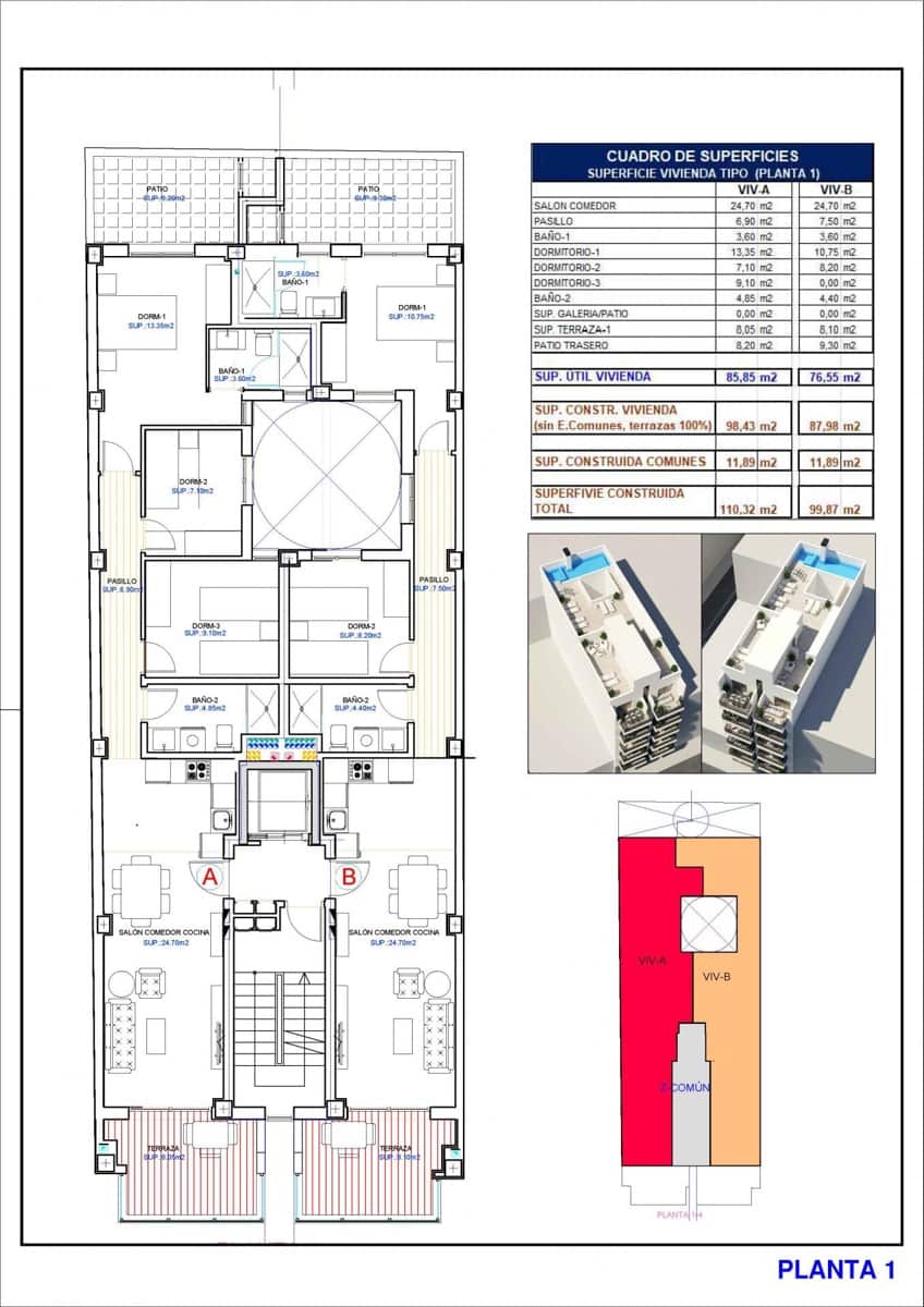3 chambre Appartement à vendre à Torrevieja avec piscine - 309 000 € (Ref: 9701765)