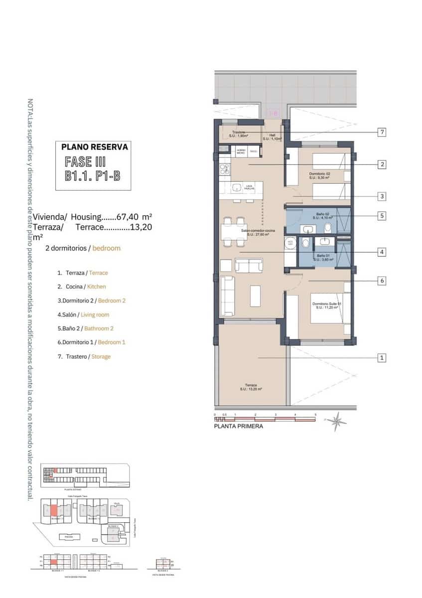 2 Zimmer Apartment zu verkaufen in Los Alcazares mit Pool - 299.900 € (Ref: 9701807)