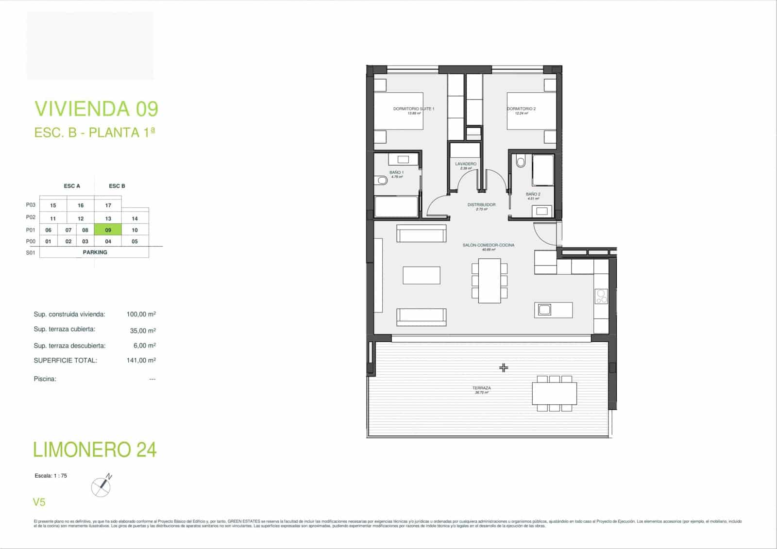 2 soverom Leilighet til salgs i Las Colinas Golf med svømmebasseng - € 549 000 (Ref: 9701940)