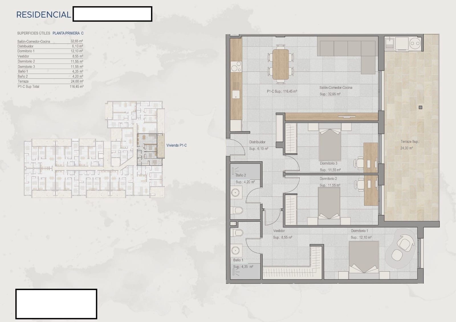 3 chambre Appartement à vendre à Torre-Pacheco avec piscine - 206 000 € (Ref: 9702036)
