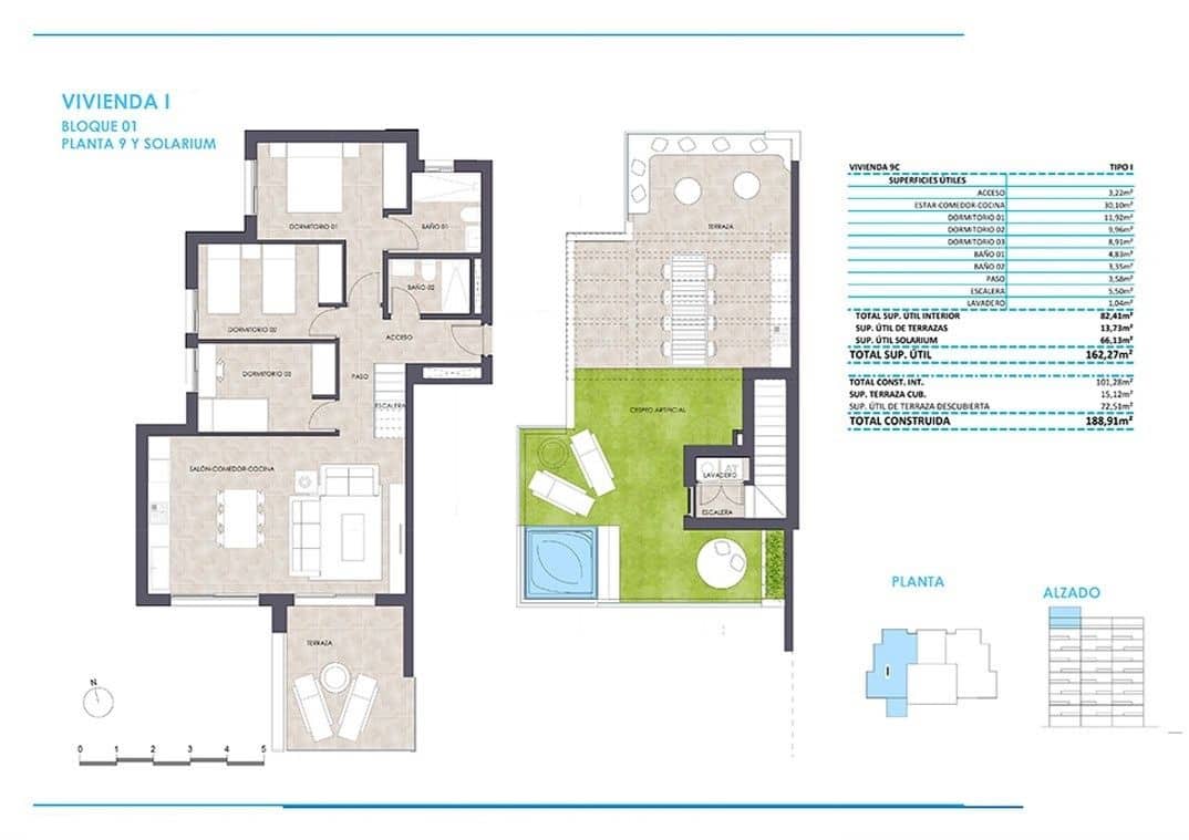 3 soveværelse Penthouse til salg i Calpe / Calp med swimmingpool - € 750.000 (Ref: 9808631)