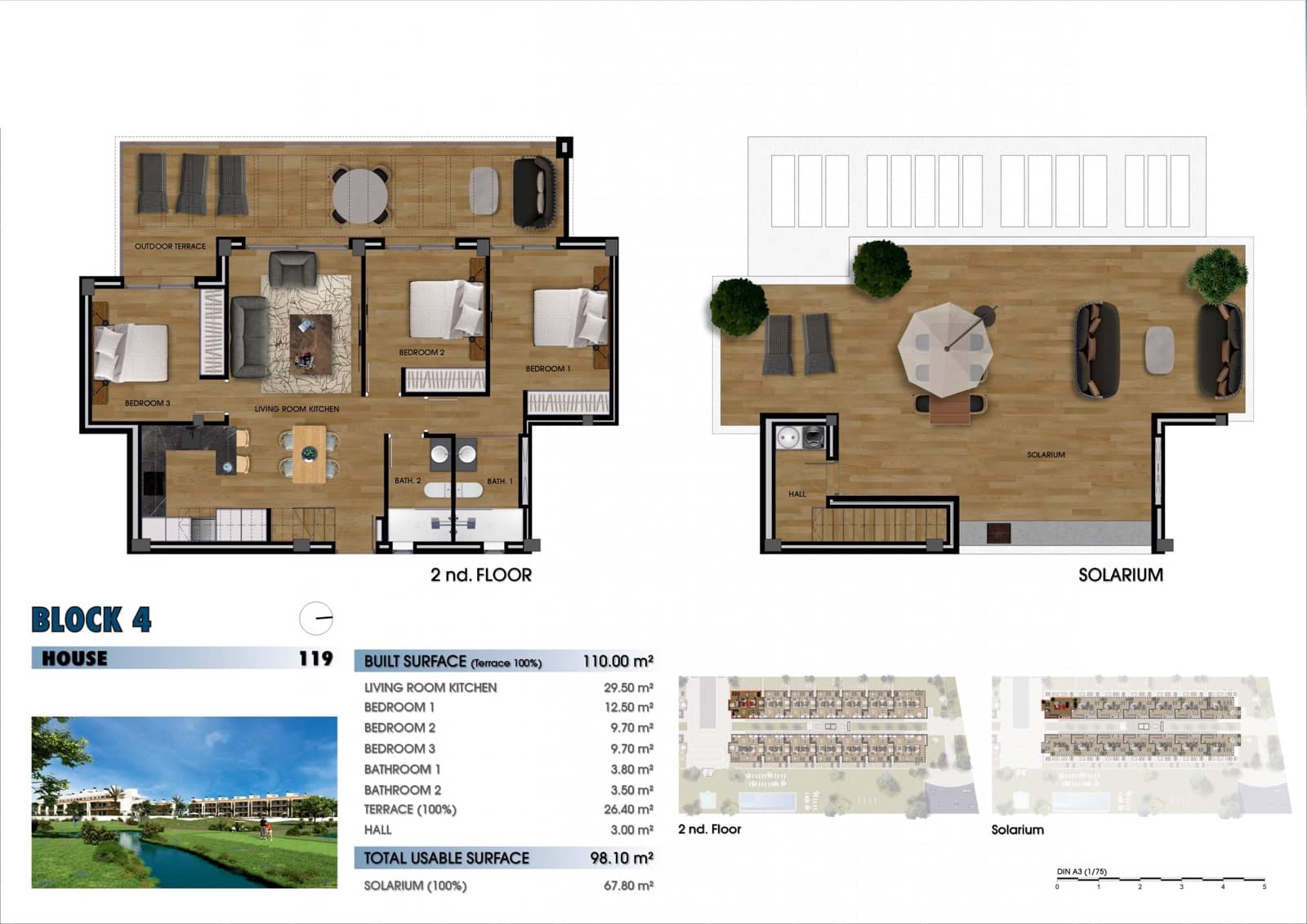 Ático de 3 habitaciones en Los Alcázares en venta con piscina - 405.000 € (Ref: 9808711)