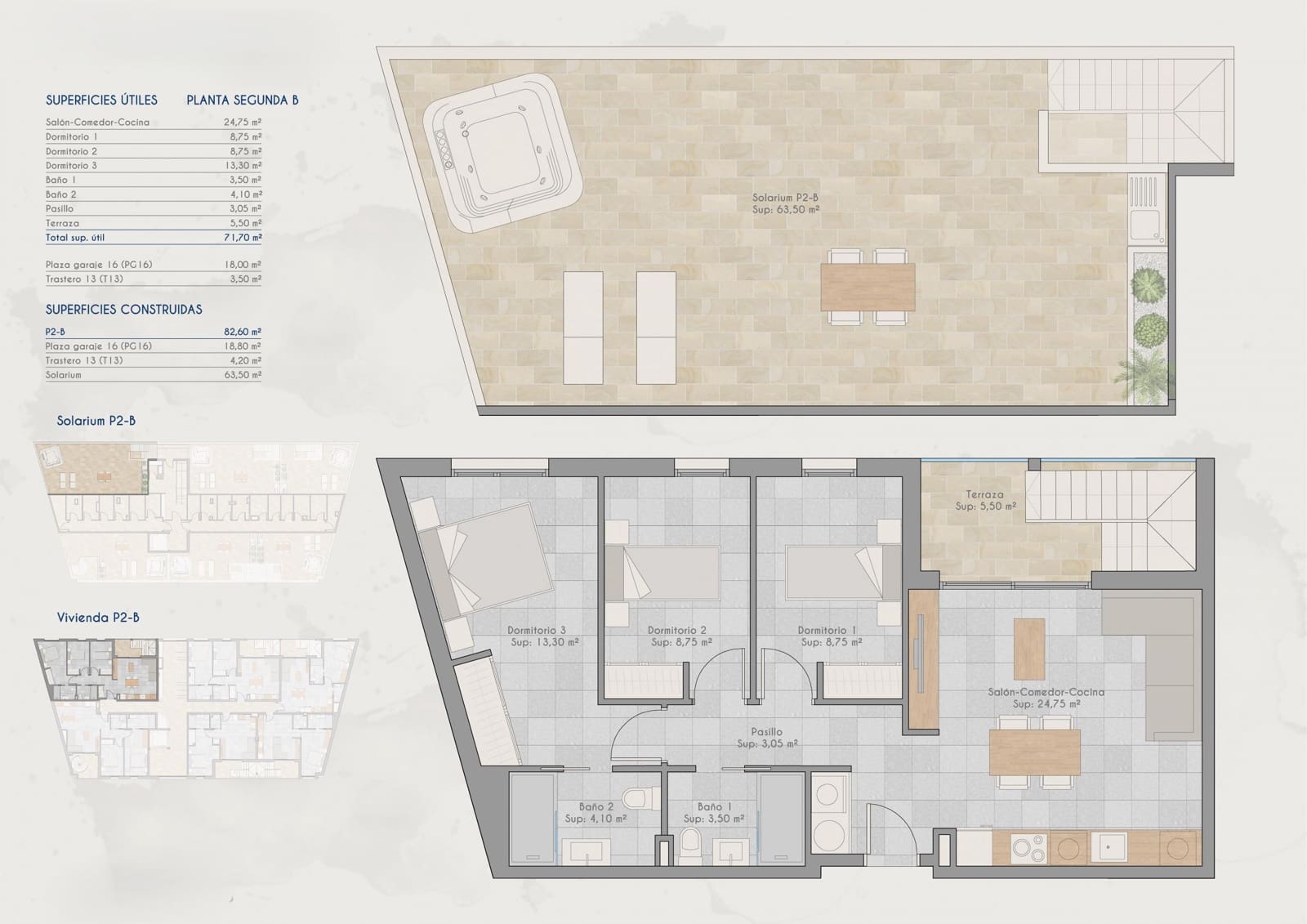 3 camera da letto Attico in vendita in Lo Pagan con piscina - 299.000 € (Rif: 9808742)