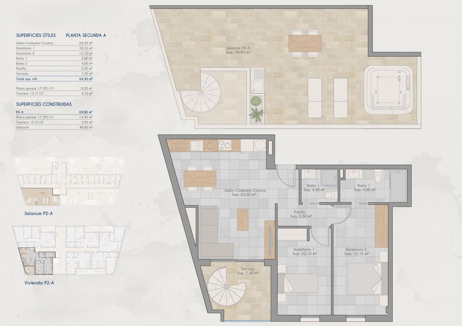 2 camera da letto Attico in vendita in Lo Pagan con piscina - 262.000 € (Rif: 9808743)