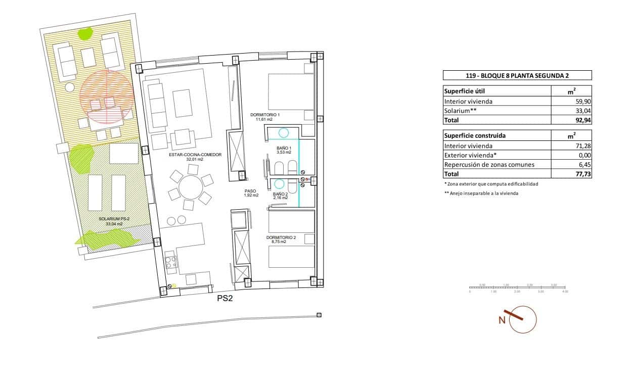 2 Zimmer Penthouse zu verkaufen in Vera mit Pool - 265.000 € (Ref: 9808755)