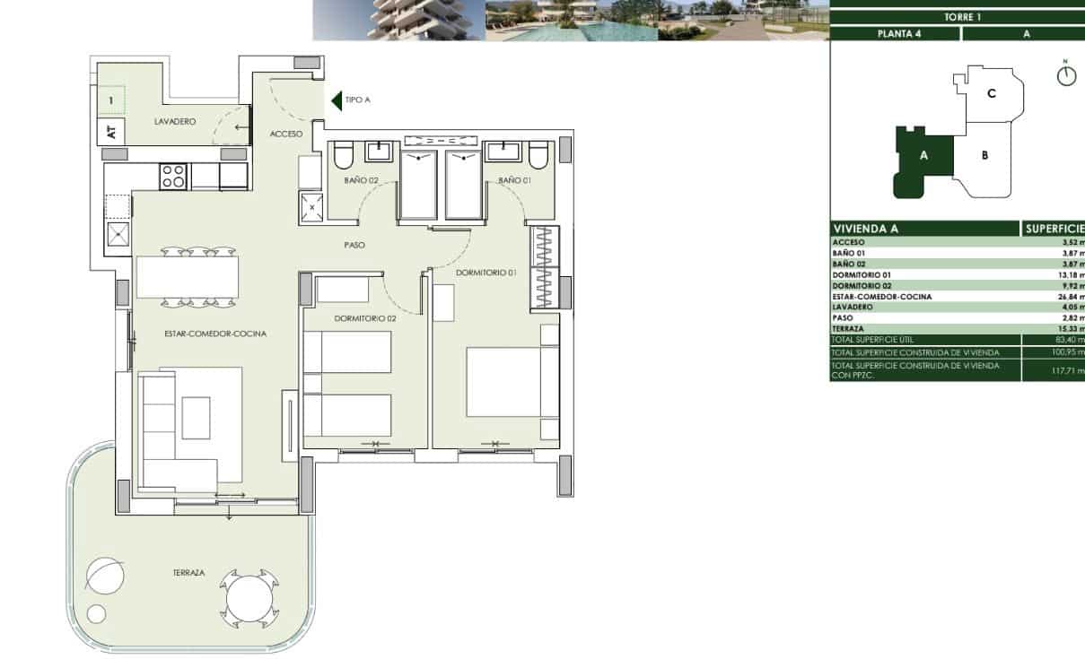 2 makuuhuone Huoneisto myytävänä paikassa Calpe / Calp mukana uima-altaan - 385 000 € (Ref: 9808786)