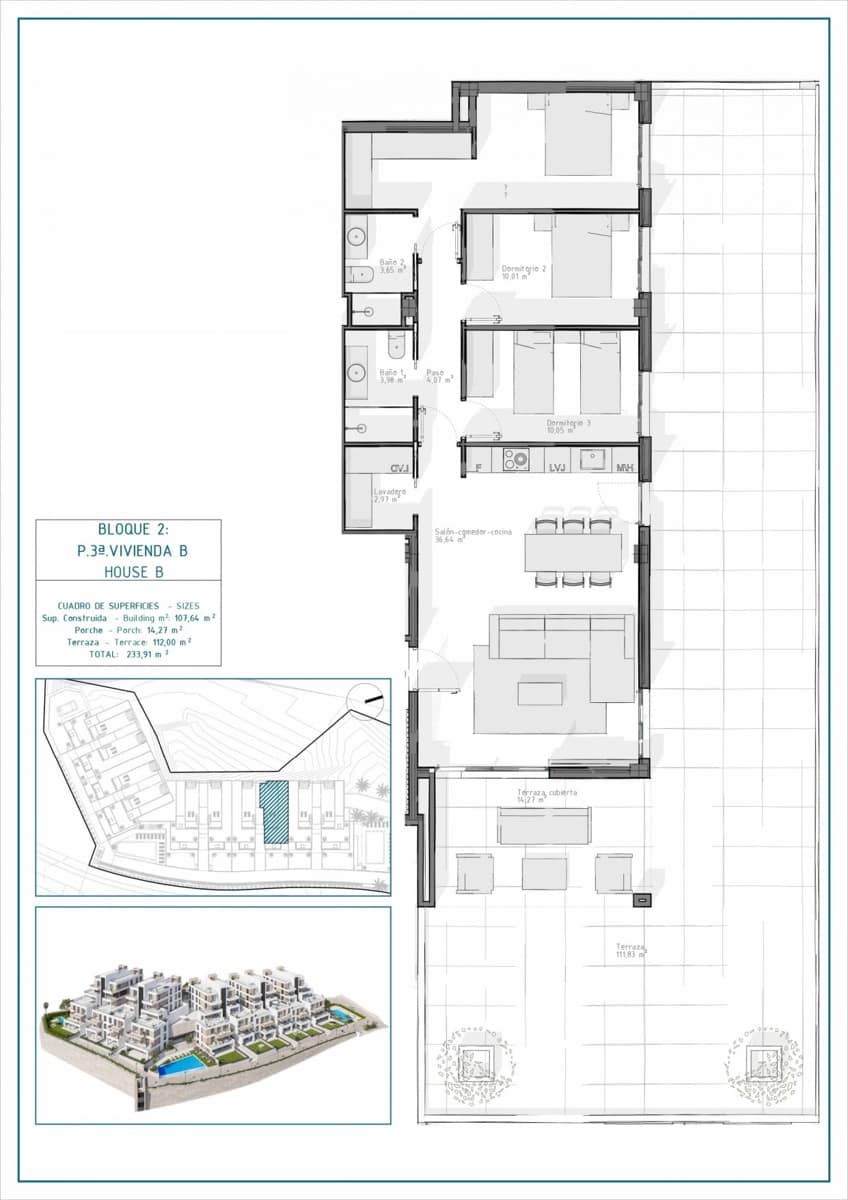 3 bedroom Apartment for sale in Vera with pool - € 350,000 (Ref: 9808805)