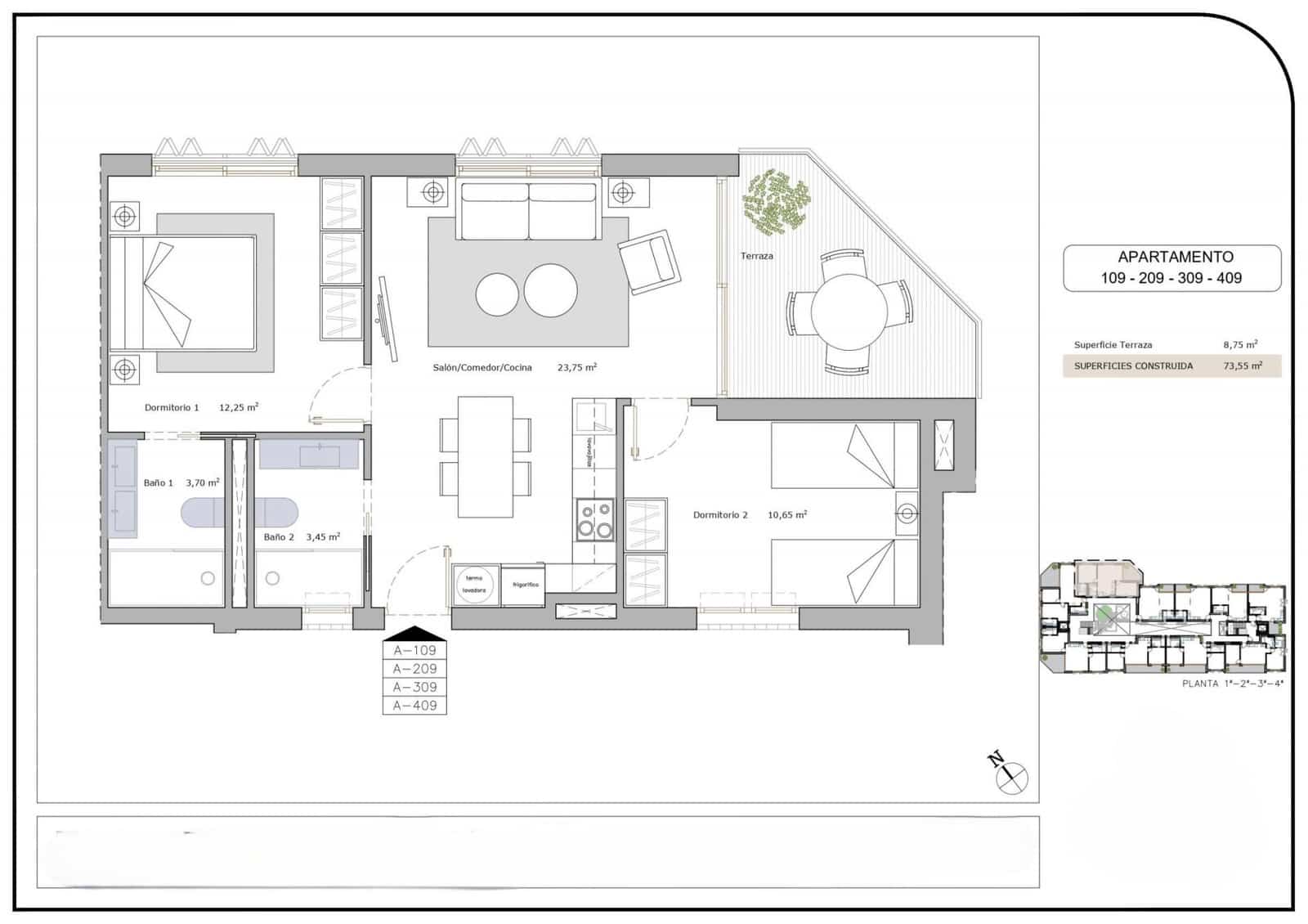 2 makuuhuone Huoneisto myytävänä paikassa Los Cuarteros mukana uima-altaan - 231 900 € (Ref: 9898913)