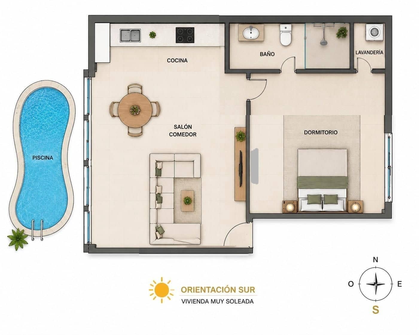 1 Zimmer Apartment zu verkaufen in Torrevieja mit Pool - 132.000 € (Ref: 9962860)