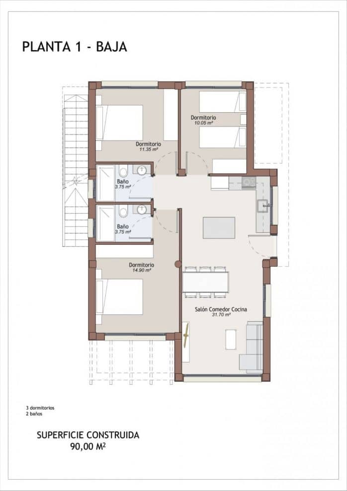 3 bedroom Villa for sale in Vera with pool - € 429,000 (Ref: 9531494)