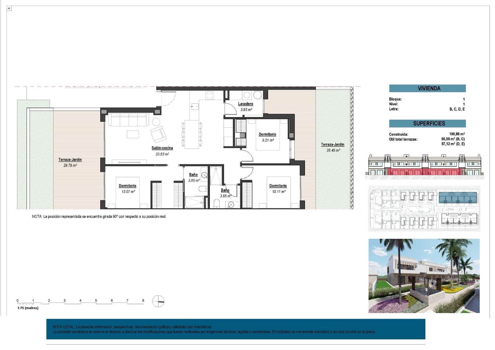 3 sypialnia Bungalow na sprzedaż w Los Alcazares z basenem - 320 000 € (Ref: 9531660)