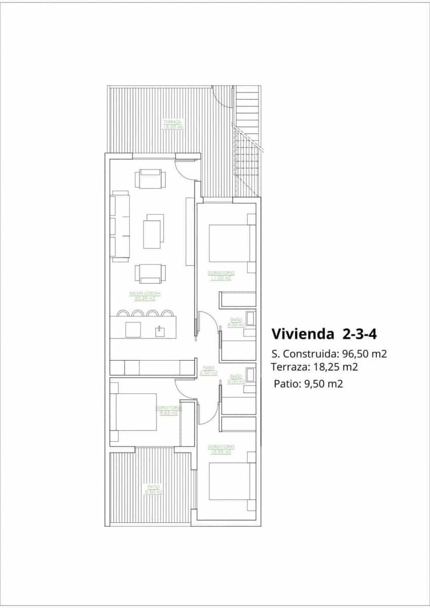 3 slaapkamer Bungalow te koop in San Pedro del Pinatar met zwembad - € 269.900 (Ref: 9531711)