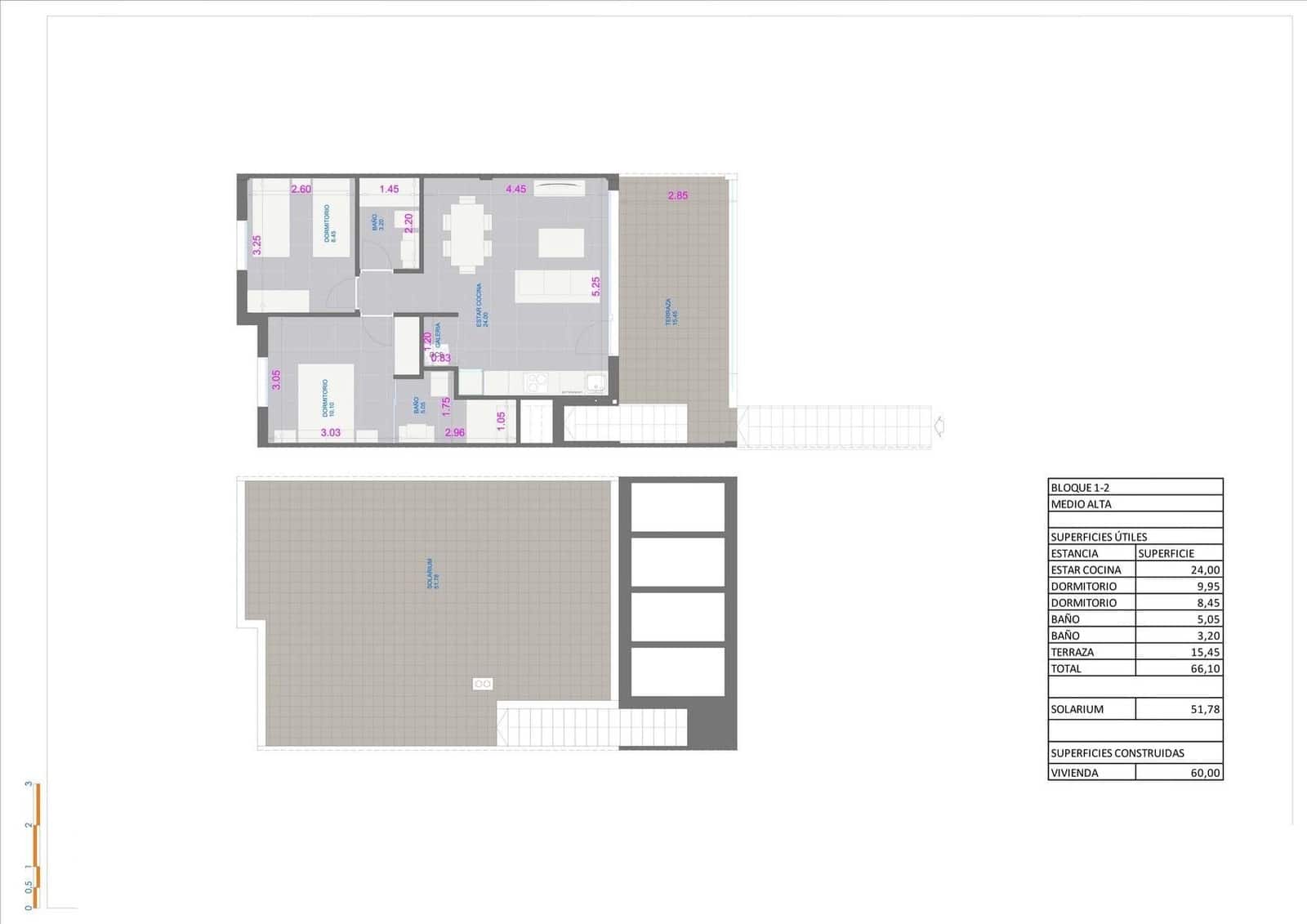 2 quarto Bungalow para venda em Pilar de la Horadada com piscina - 293 000 € (Ref: 9531773)