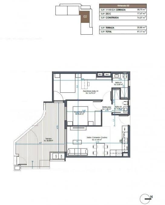 2 sovrum Lägenhet till salu i Guardamar del Segura med pool - 295 000 € (Ref: 9531783)