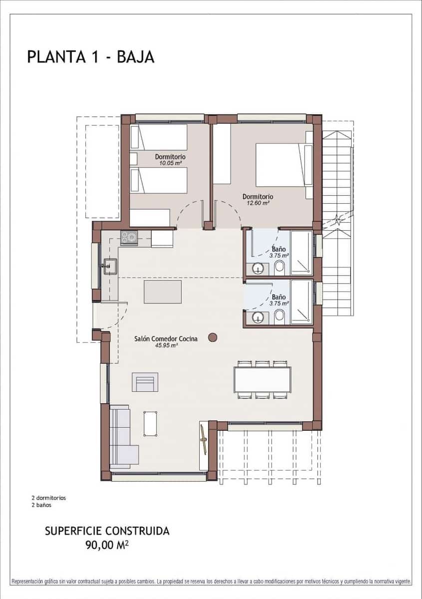 2 soverom Villa til salgs i Vera med svømmebasseng - € 539 000 (Ref: 9531823)