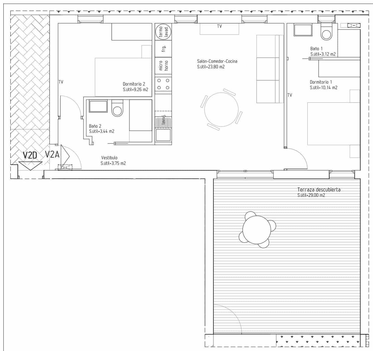 2 makuuhuone Huoneisto myytävänä paikassa Playa Flamenca mukana uima-altaan 
autotalli - 289 000 € (Ref: 9531965)