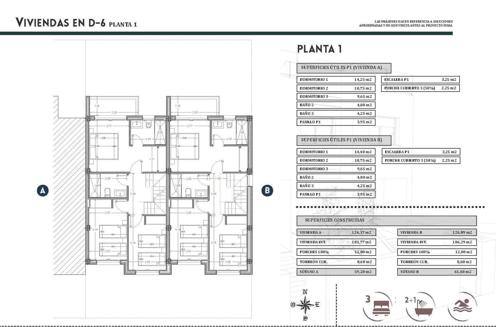 3 sypialnia Dom szeregowy na sprzedaż w Bigastro z basenem - 250 000 € (Ref: 9629977)