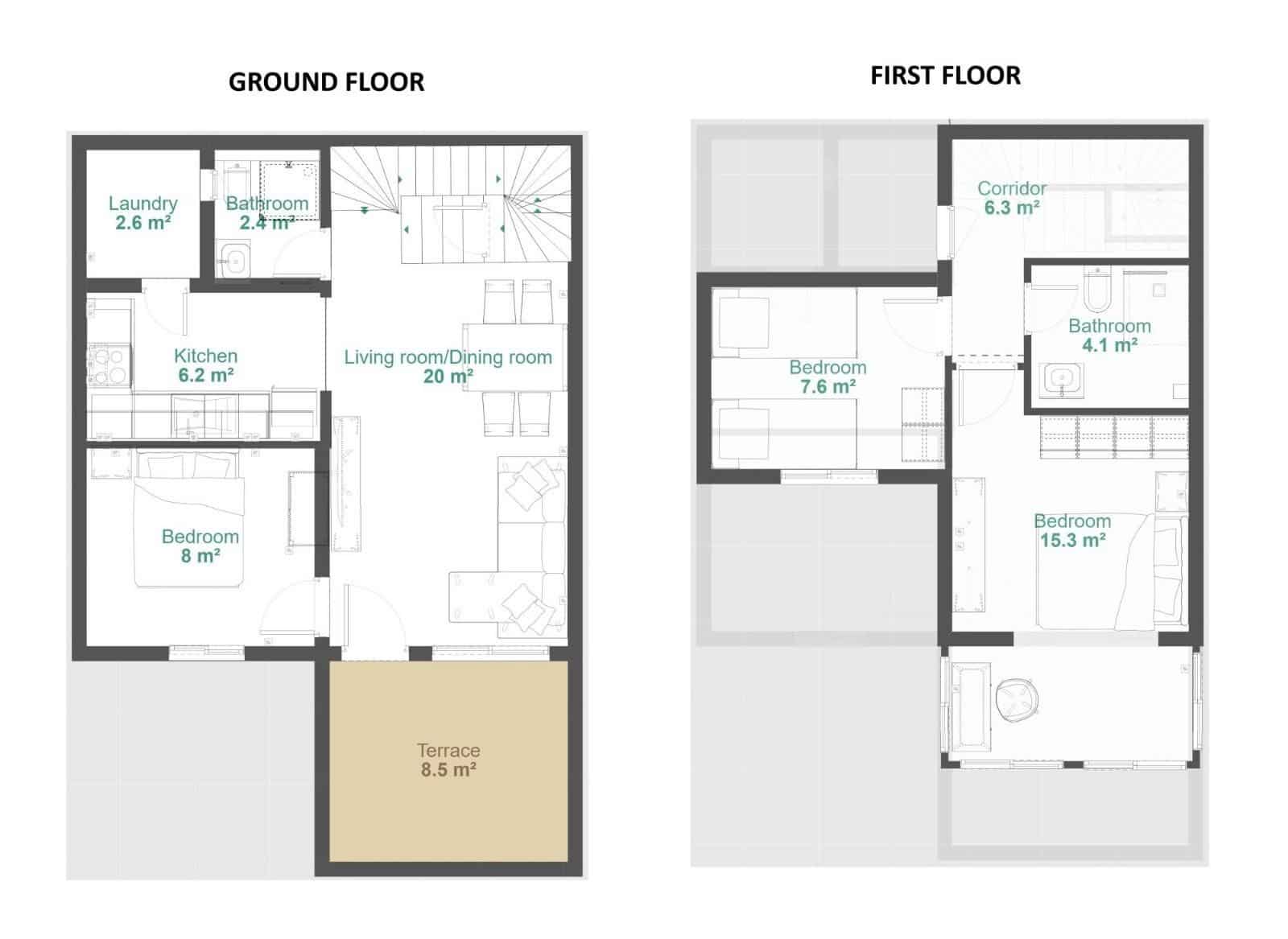 Adosado de 3 habitaciones en Orihuela en venta con piscina - 277.900 € (Ref: 9748063)