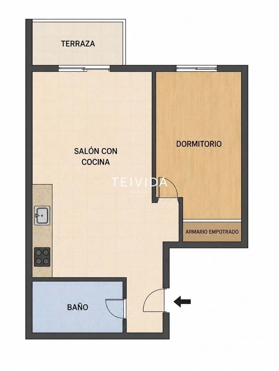 1 soverom Leilighet til salgs i Playa de las Americas - € 339 000 (Ref: 10079929)