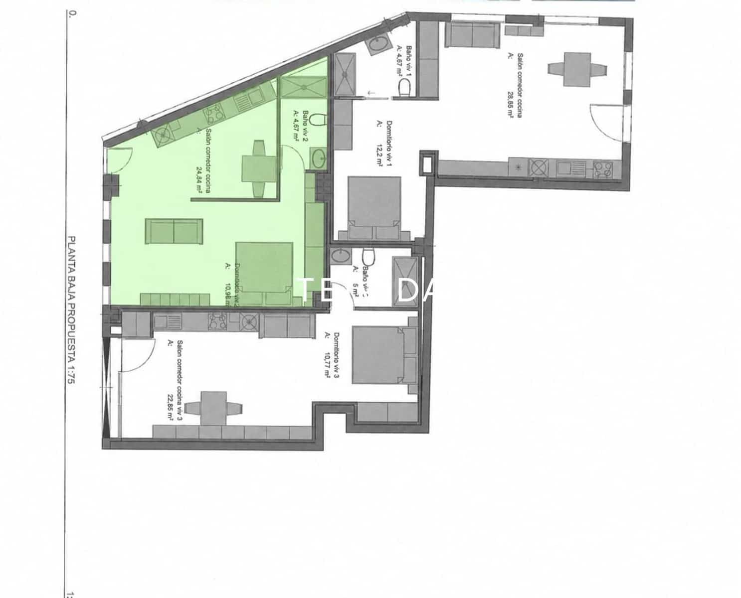 Flat for sale in Costa del Silencio with pool - € 189,000 (Ref: 10158693)