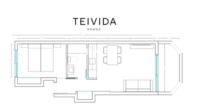 1 soveværelse Penthouse til leje i Playa de las Americas, Arona med swimmingpool - € 1.500 (Ref: 10182204)