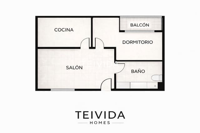 1 Zimmer Wohnung zu verkaufen in Cabo Blanco, Arona mit Garage - 190.000 € (Ref: 9782415)