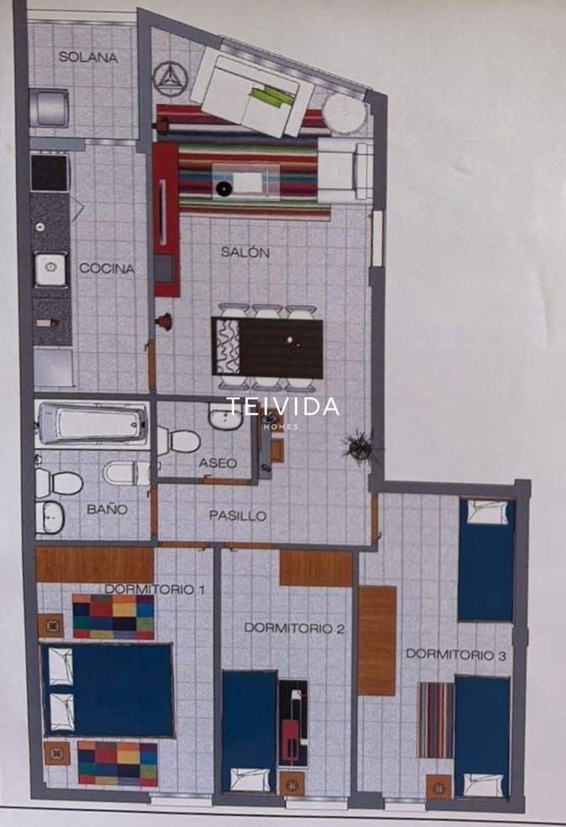 3 slaapkamer Flat te koop in Santa Cruz de Tenerife met garage - € 229.500 (Ref: 9782424)