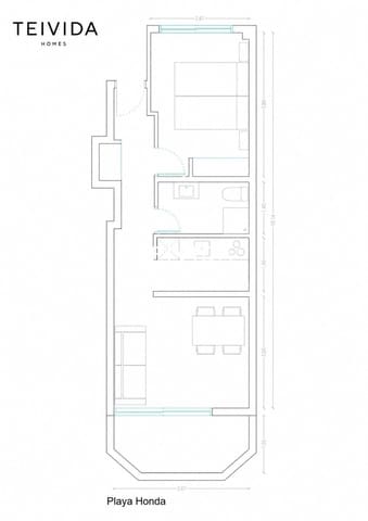 2 quarto Apartamento para arrendar em Playa de las Americas, Arona com piscina - 1 700 € (Ref: 9924920)