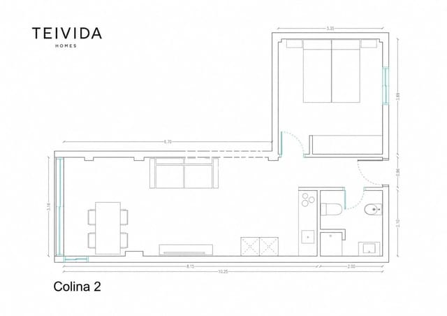 1 quarto Apartamento para arrendar em Los Cristianos, Arona com piscina - 1 600 € (Ref: 9924921)