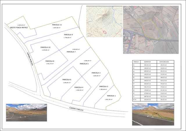 Ubebygd land til salgs i Tindaya, La Oliva - € 1 200 000 (Ref: 9798678)