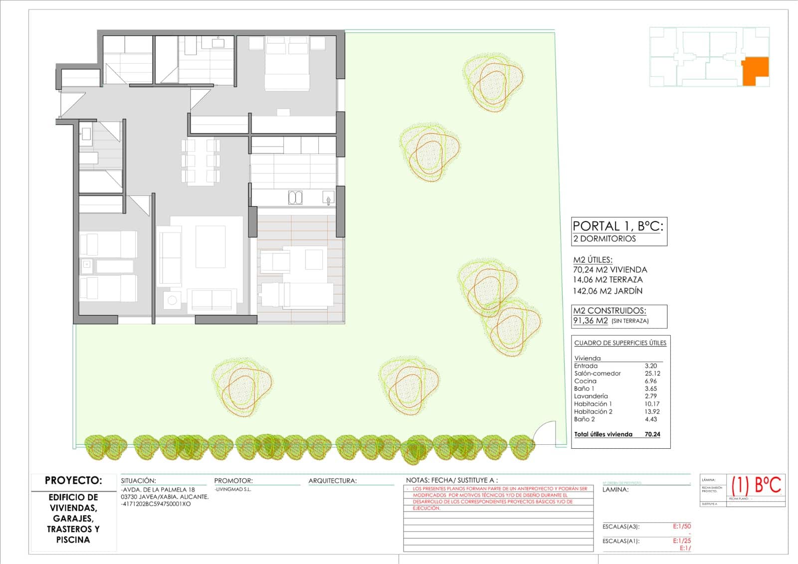 2 makuuhuone Ranta-asunto myytävänä paikassa Javea / Xabia mukana uima-altaan 
autotalli - 495 000 € (Ref: 9606961)