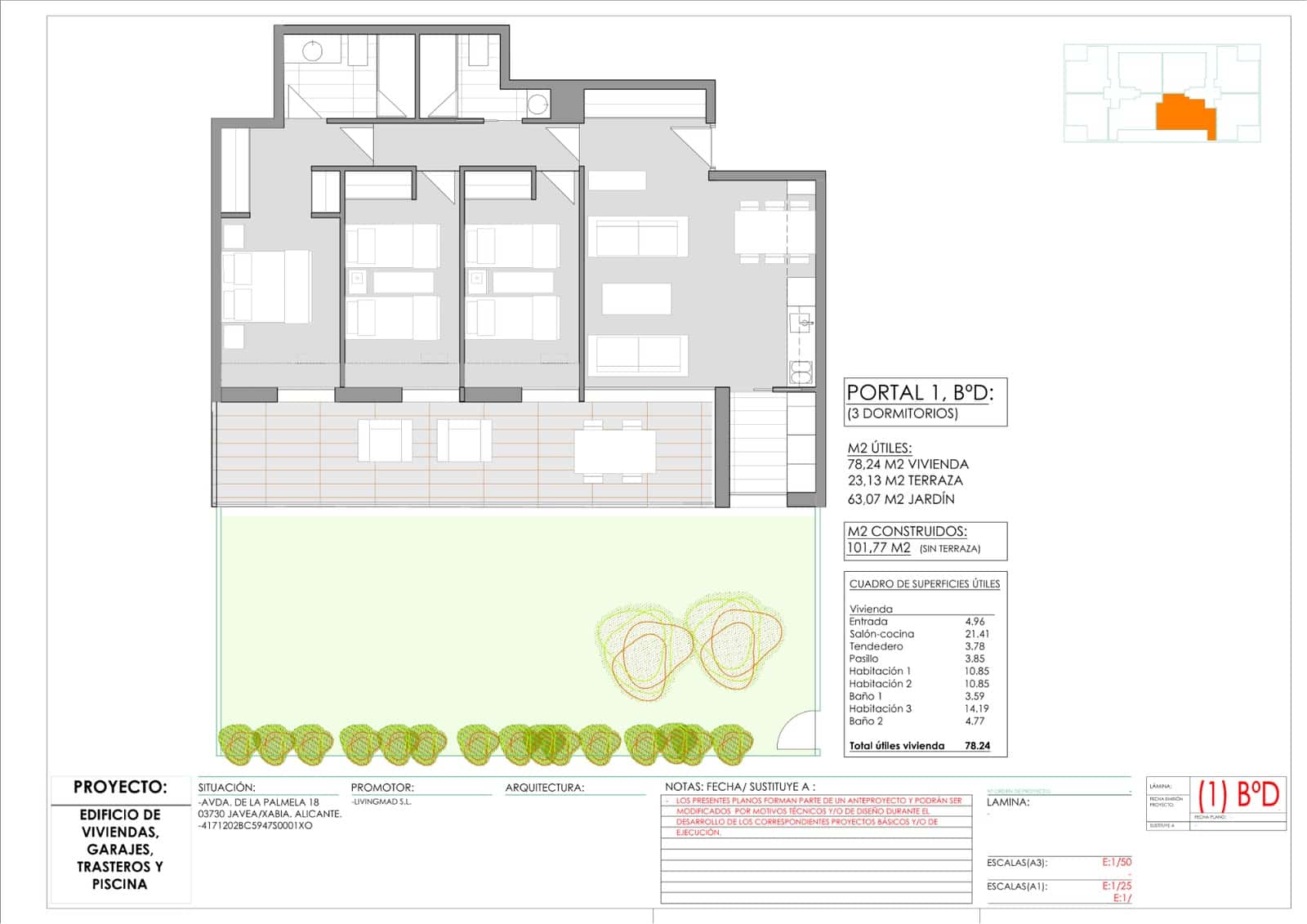 Apartamento Playa de 3 habitaciones en Javea / Xàbia en venta con piscina garaje - 485.000 € (Ref: 9606963)