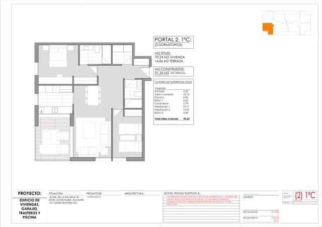 Apartamento Playa de 2 habitaciones en Centro ciudad, Javea / Xàbia en venta con piscina garaje - 345.000 € (Ref: 9609490)