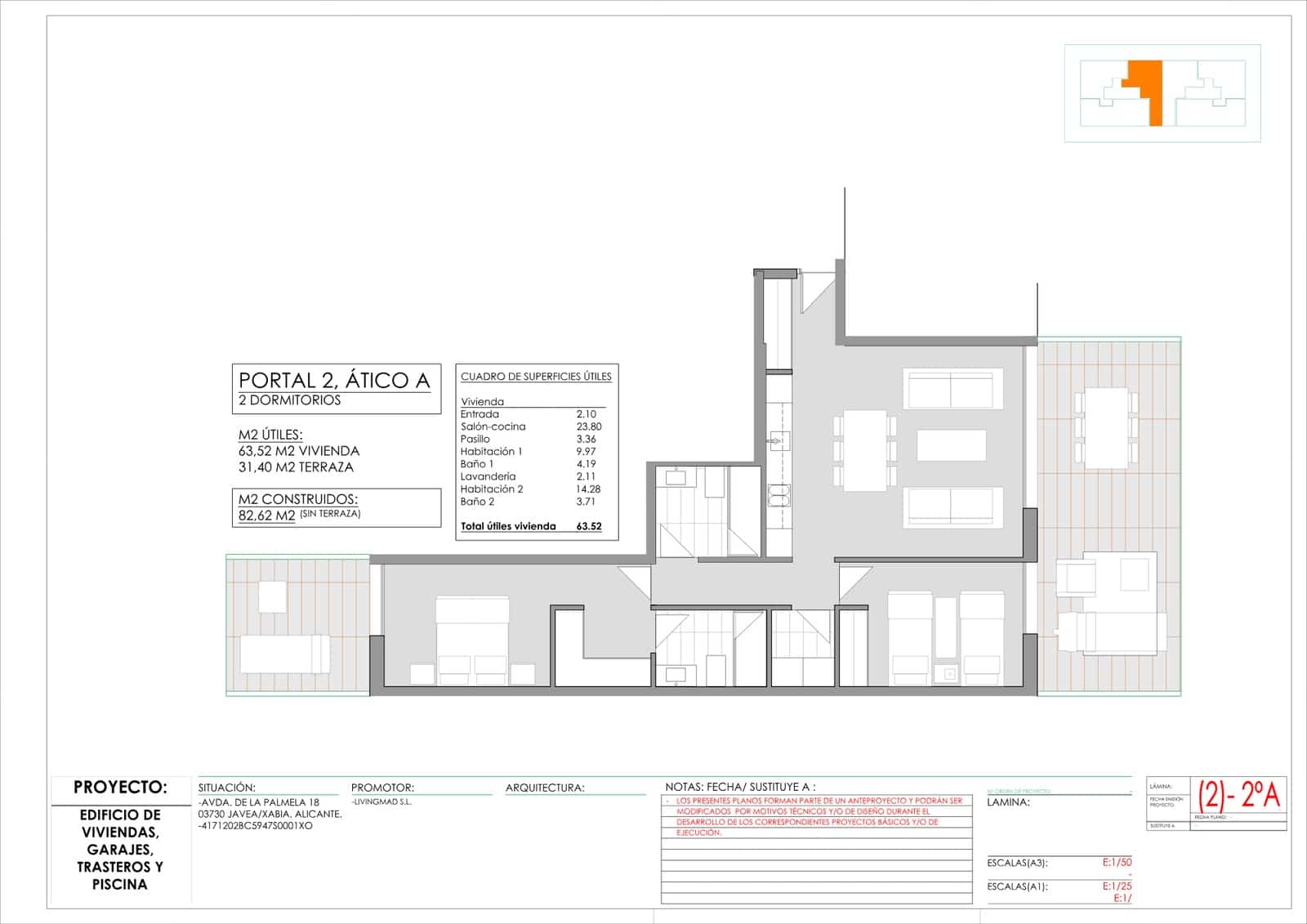 Apartamento Playa de 2 habitaciones en Javea / Xàbia en venta con piscina garaje - 485.000 € (Ref: 9609536)