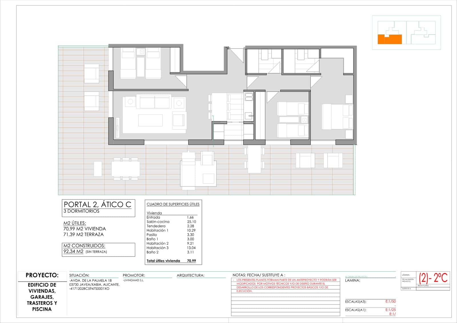 3 chambre Appartement de Plage à vendre à Javea / Xabia avec piscine garage - 525 000 € (Ref: 9609542)