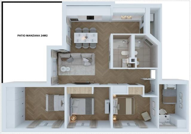 4 quarto Apartamento para venda em Palma de Mallorca - 489 000 € (Ref: 9615387)
