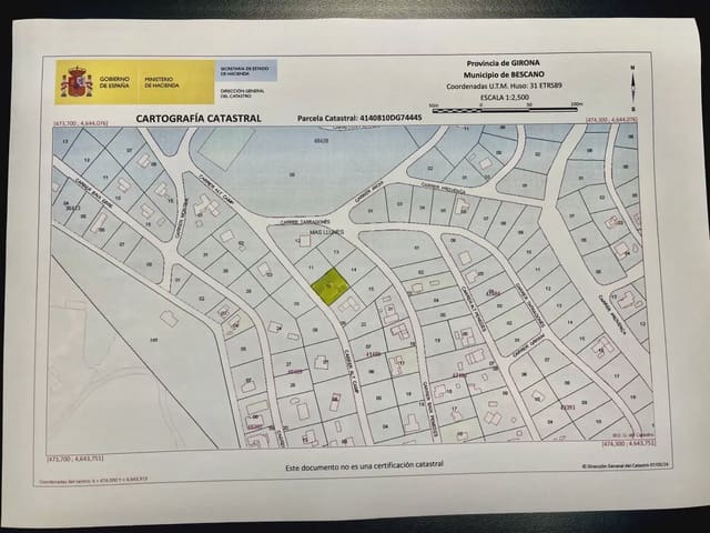 Byggetomt til salgs i Bescanó - € 38 000 (Ref: 9849993)