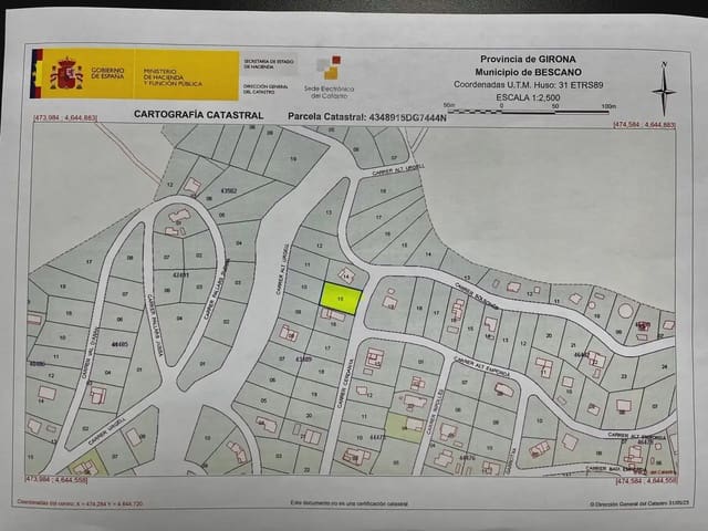 Byggetomt til salgs i Bescanó - € 38 000 (Ref: 9850005)